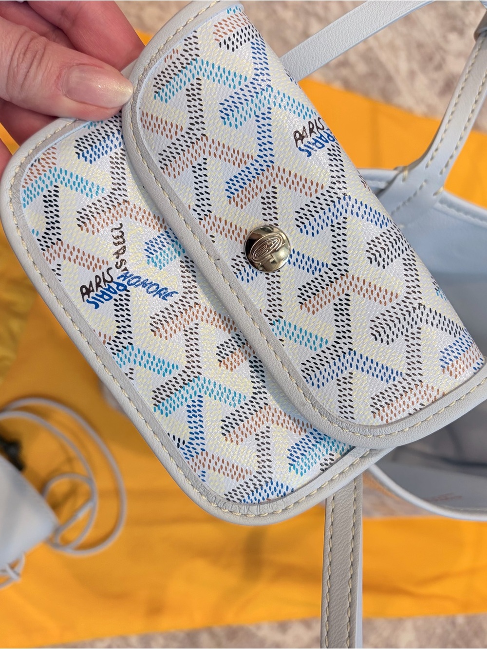 Goyard Mini Anjou Tote Polar Ice Blue - Picture 4 of 11